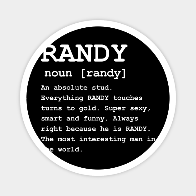 Adult Definition First Name Randy Men Randy TeePublic